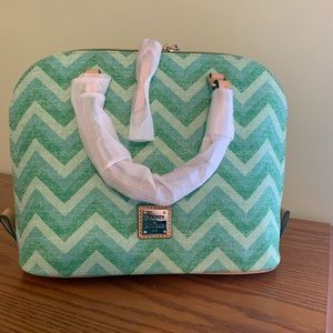 Dooney & Bourke Chevron Zip Zip Satchel NWT